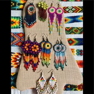 Beautiful beaded earrings from Mexico